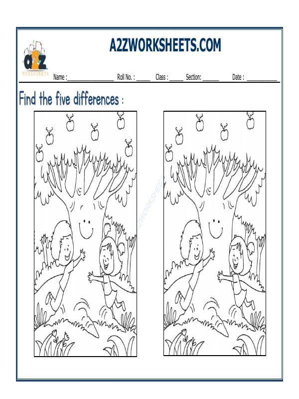 A2ZWorksheets:General Awareness-Logical Reasoning-Find The Difference-08