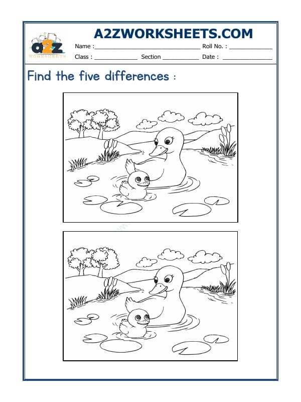 A2ZWorksheets:General Awareness-Logical Reasoning-Find The Difference-09