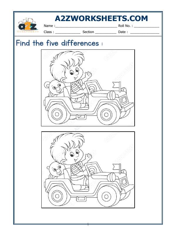 A2ZWorksheets:General Awareness-Logical Reasoning-Find The Difference-03