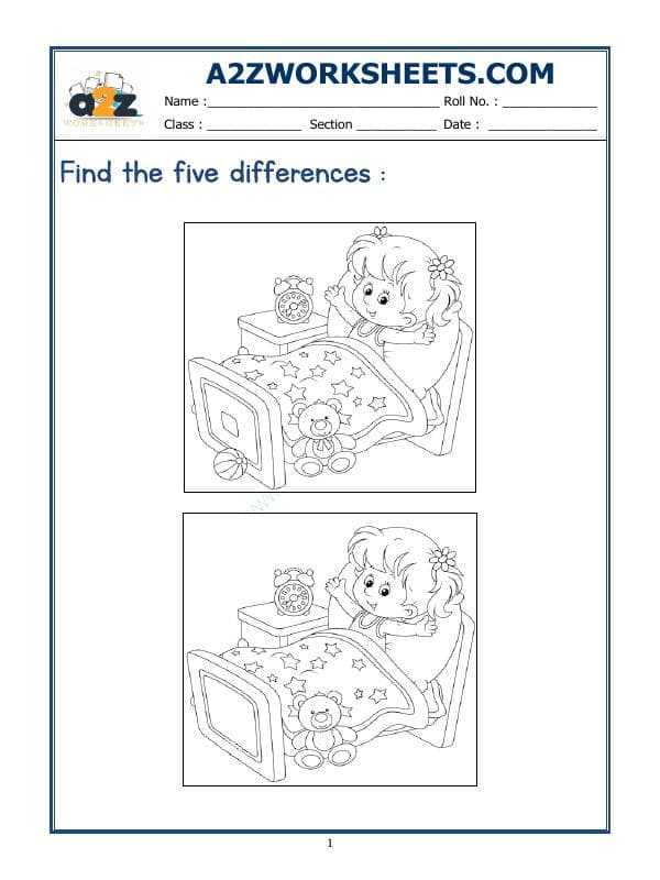 A2ZWorksheets:General Awareness-Logical Reasoning-Find The Difference-06