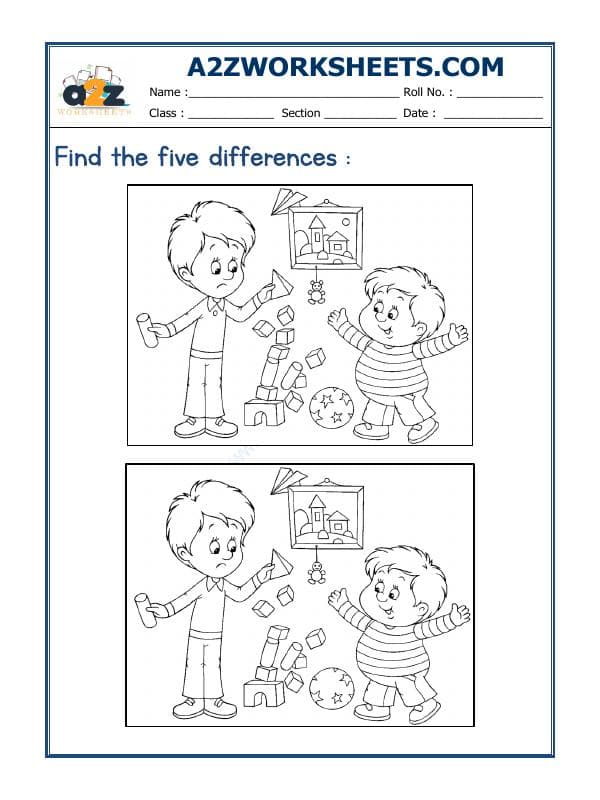 A2ZWorksheets:General Awareness-Logical Reasoning-Find The Difference-09