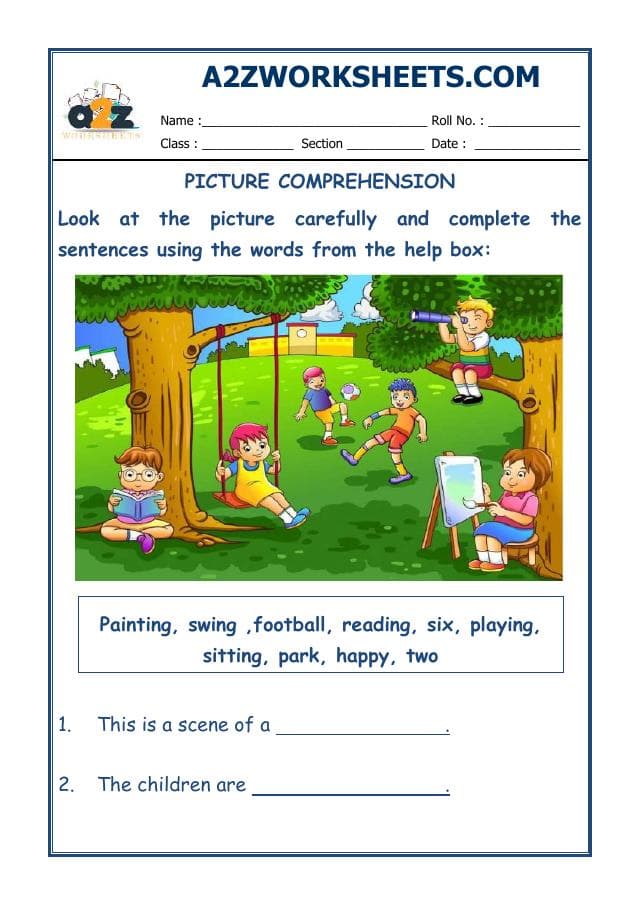 A2ZWorksheets:English-Reading-Picture Comprehension-28