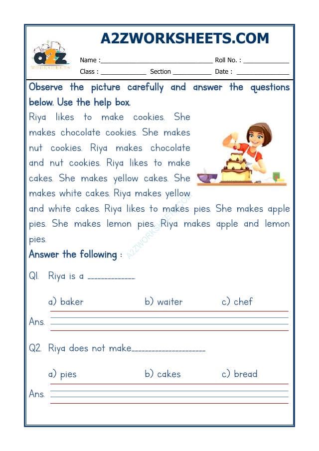 A2ZWorksheets:English-Reading-Picture Comprehension-39