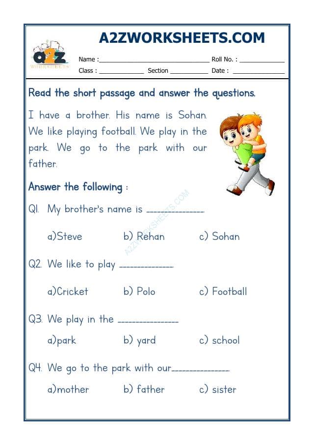 A2ZWorksheets:English-Reading-Comprehension Passage-18