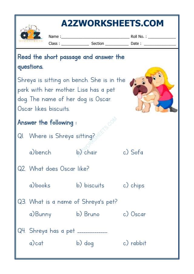 A2ZWorksheets:English-Reading-Comprehension Passage-19