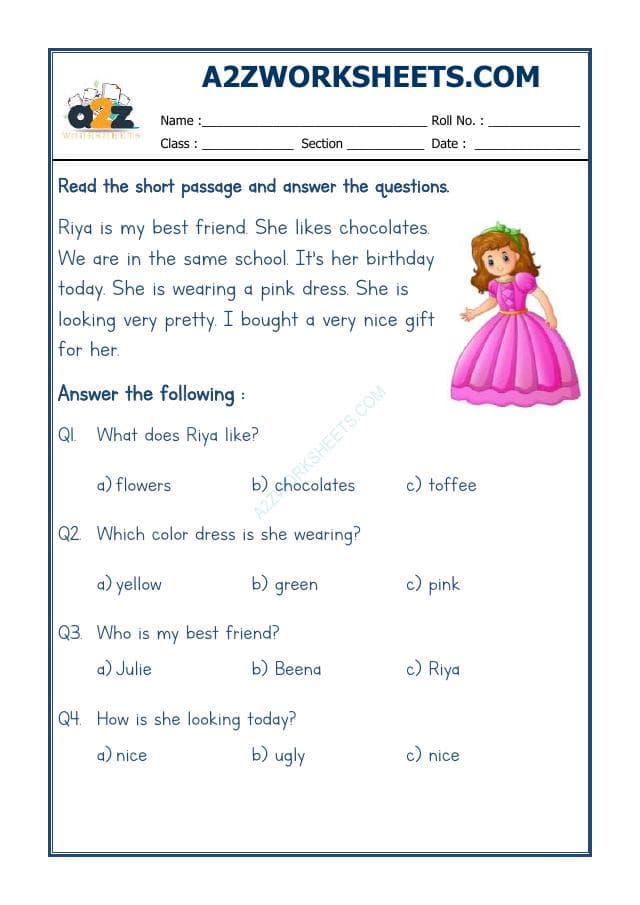 A2ZWorksheets:English-Reading-Comprehension Passage-21