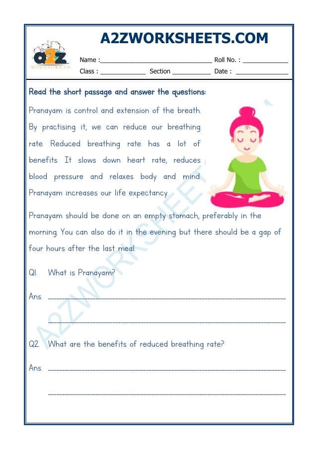 A2ZWorksheets:English-Reading-Comprehension Passage-27