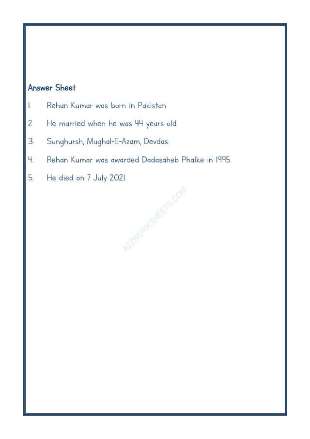 A2ZWorksheets:English-Reading-Comprehension Passage-16
