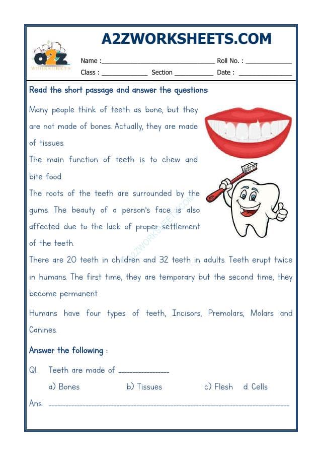 A2ZWorksheets:English-Reading-Comprehension Passage-29