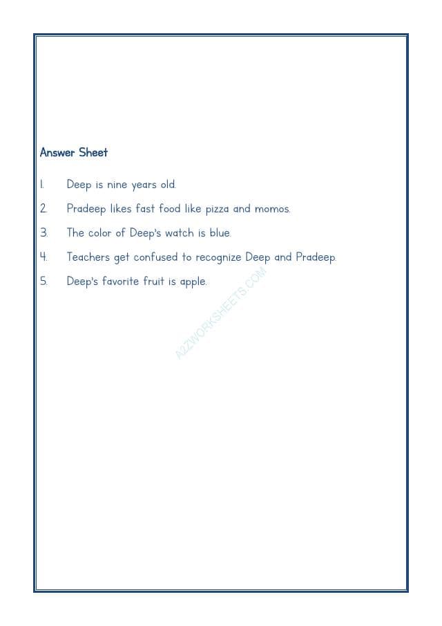 A2ZWorksheets:English-Reading-Comprehension Passage-30