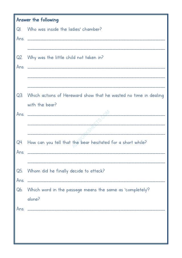 A2ZWorksheets:English-Reading-Comprehension Passage-21