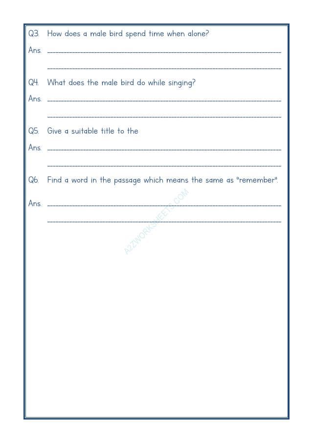 A2ZWorksheets:English-Reading-Comprehension Passage-23