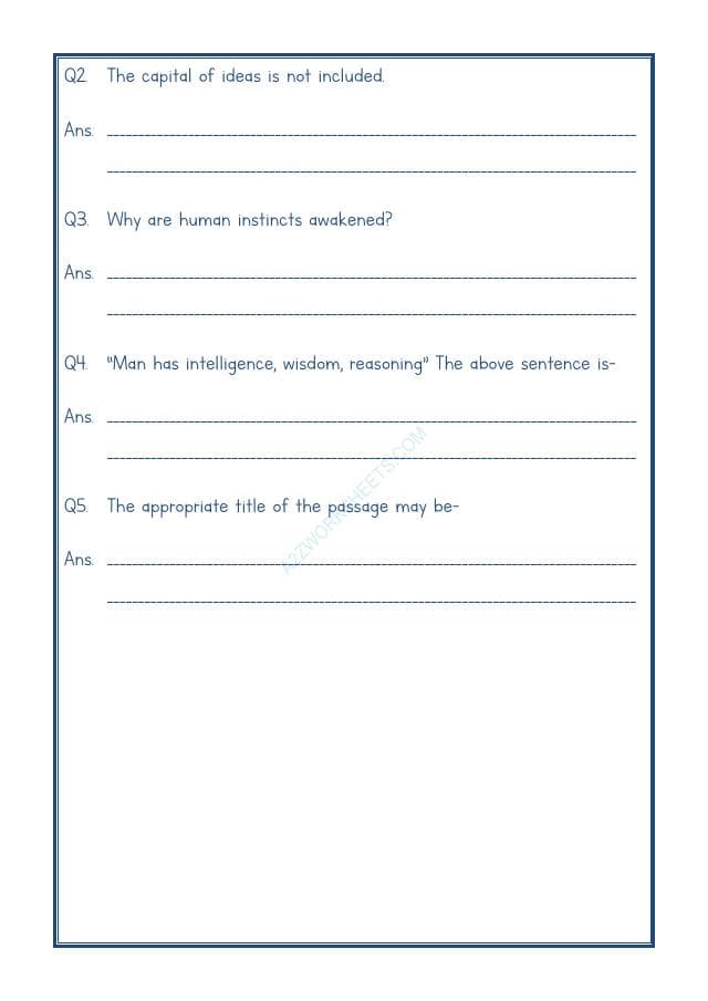 A2ZWorksheets:English-Reading-Comprehension Passage-26