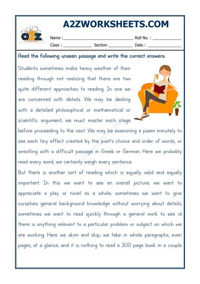 Class V-Comprehension Passage-28