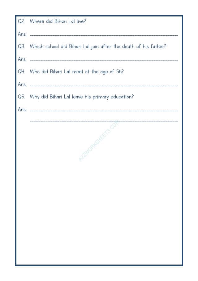 A2ZWorksheets:English-Reading-Comprehension Passage-32