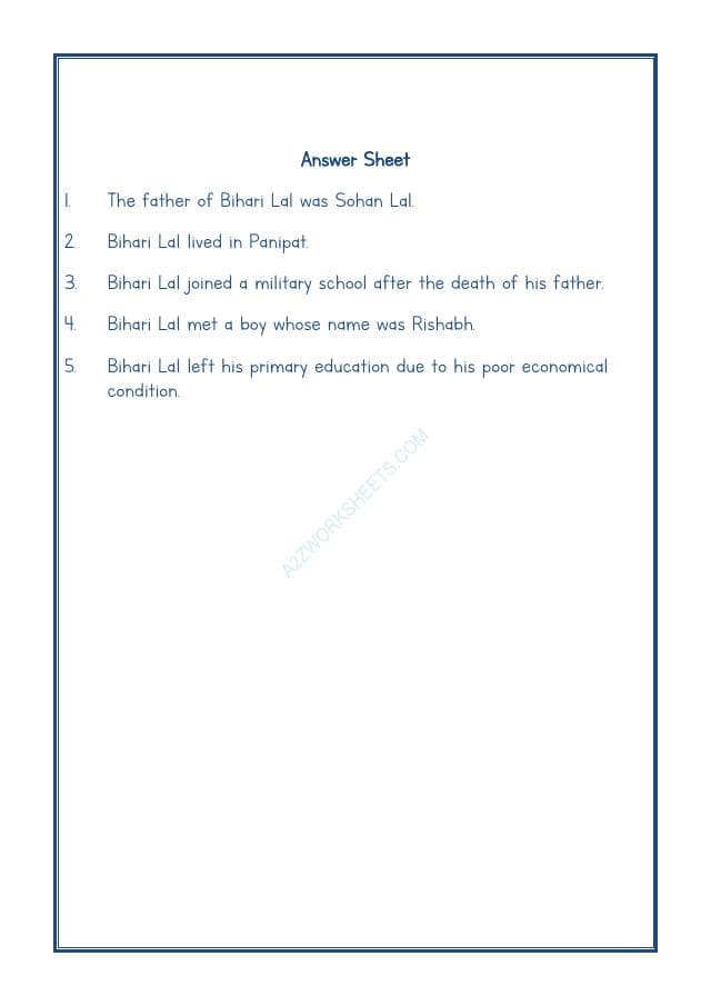 A2ZWorksheets:English-Reading-Comprehension Passage-32