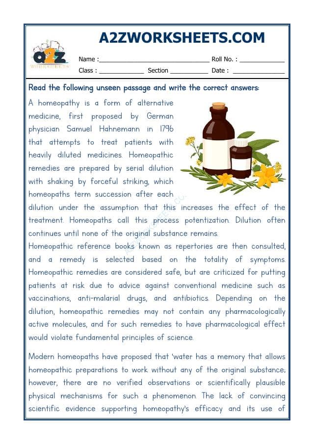 A2ZWorksheets:English-Reading-Comprehension Passage-53