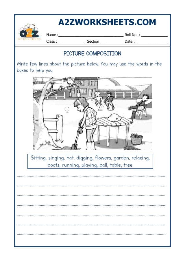 A2ZWorksheets:English-Writing-Picture Composition-04