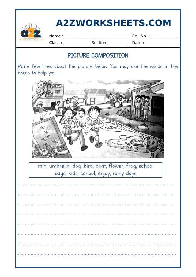 A2ZWorksheets:English-Writing-Picture Composition-06