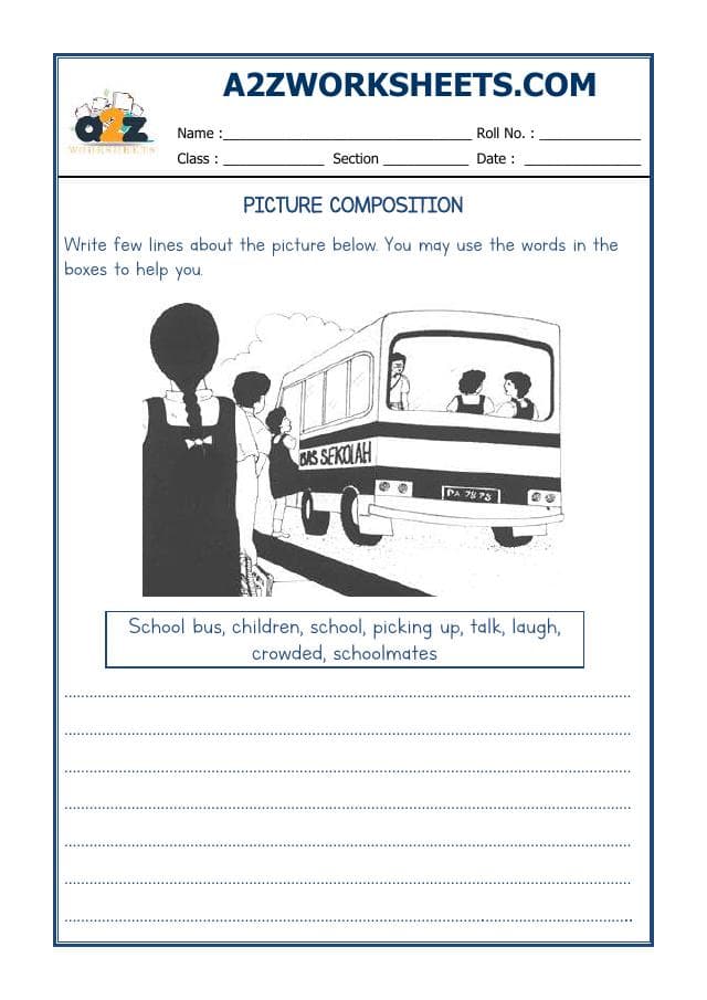 A2ZWorksheets:English-Writing-Picture Composition-01