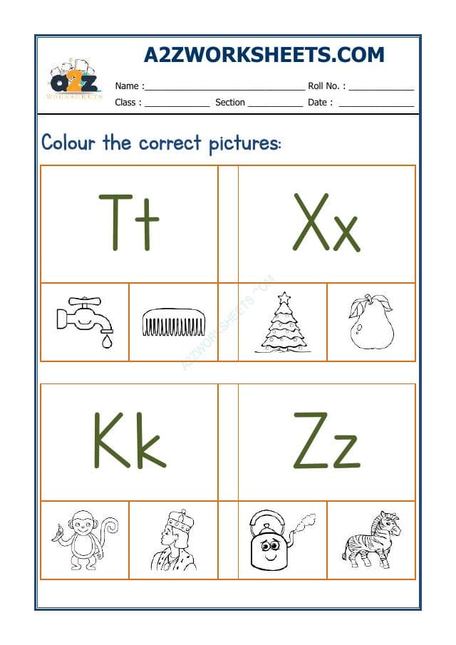 Colour The Correct Letter-05
