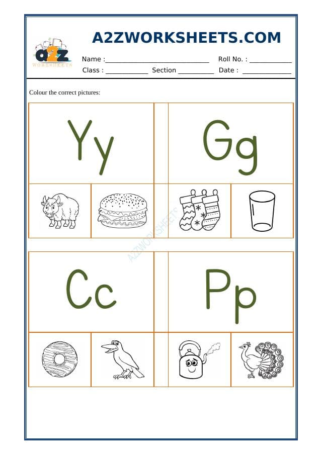 Colour The Correct Letter-06