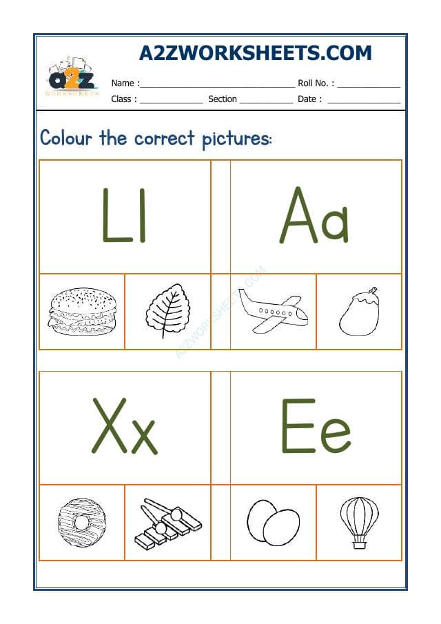 Colour The Correct Letter-07