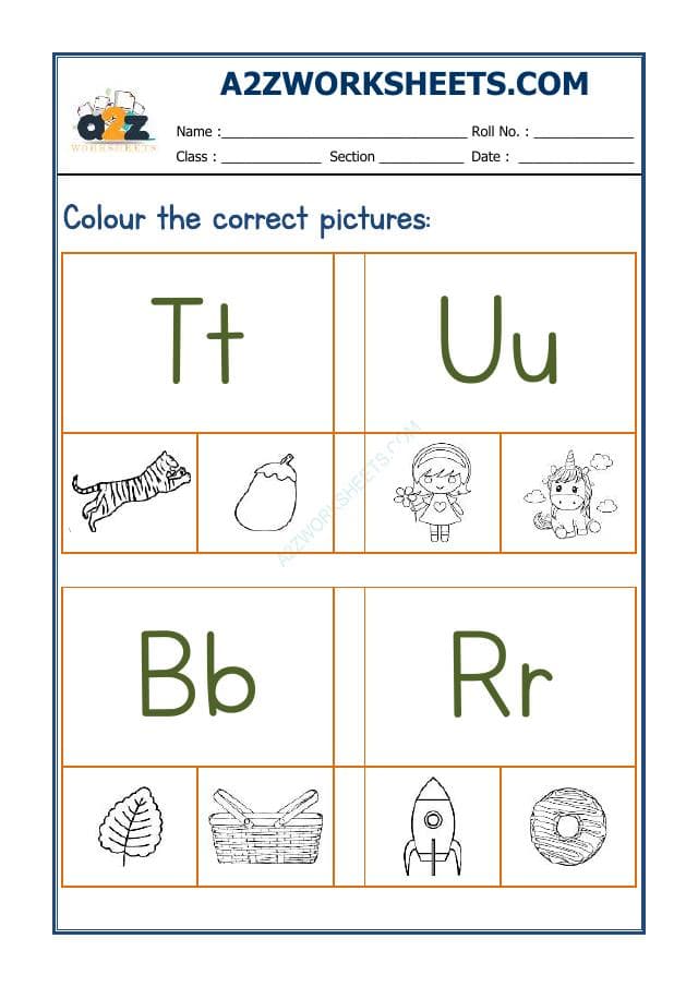 Colour The Correct Letter-08