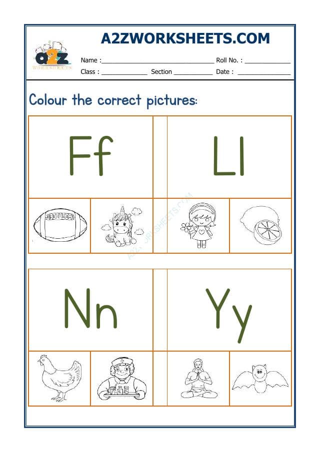 Colour The Correct Letter-09