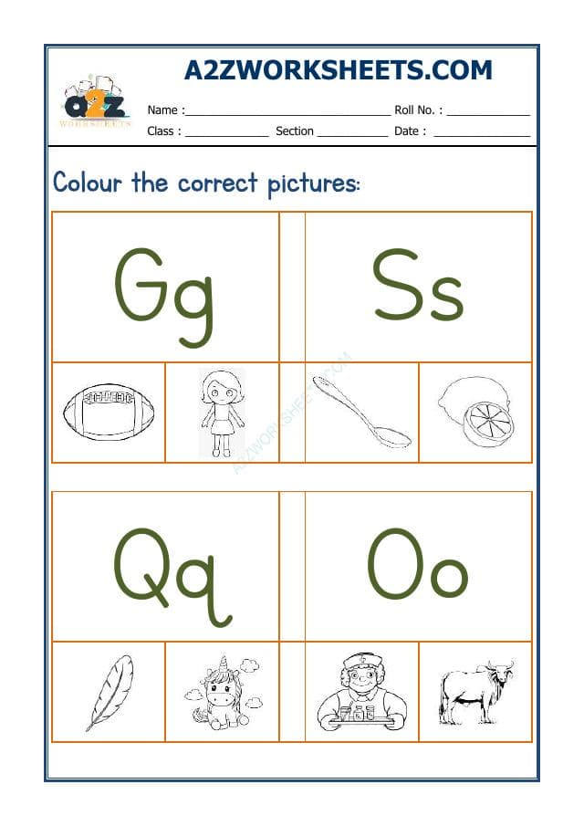 Colour The Correct Letter-16