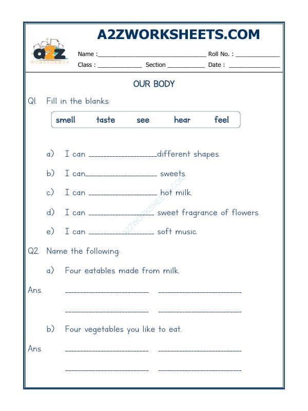 A2ZWorksheets:Science-Humans-Our Body-02