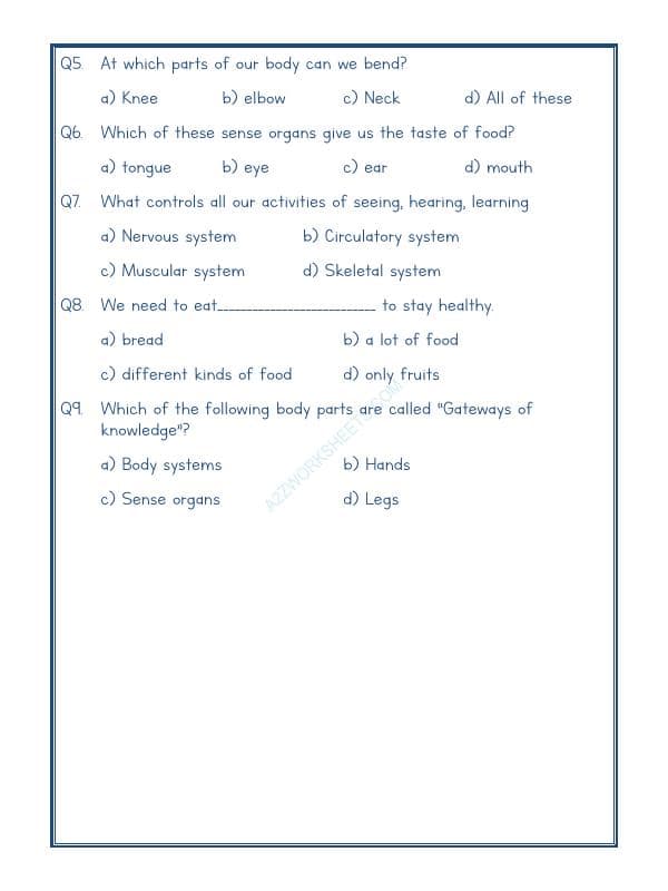 A2ZWorksheets:Science-Humans-Our Body-03