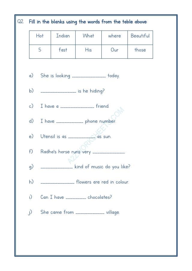 A2ZWorksheets:English-Grammar-English Adjectives Worksheet-08