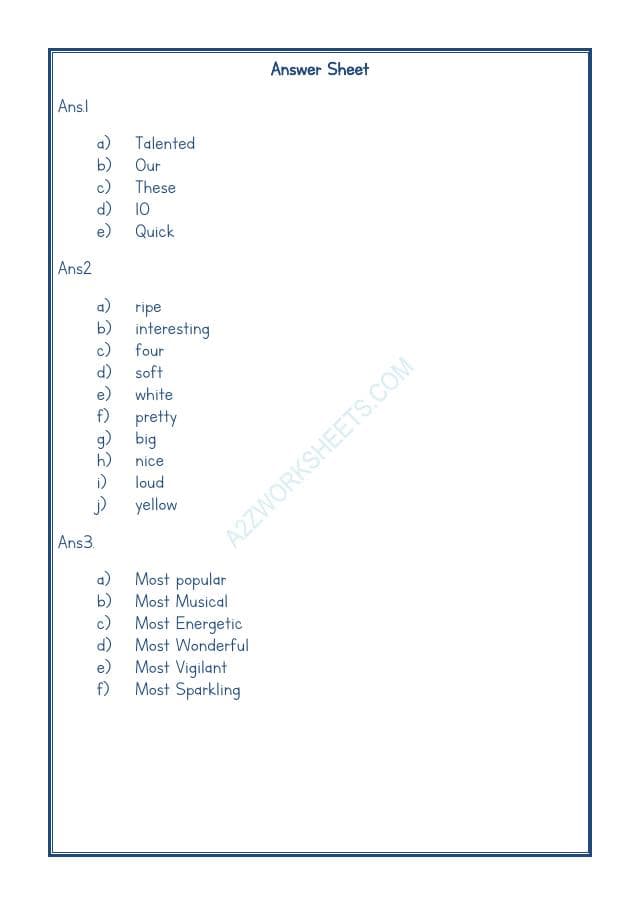 A2ZWorksheets:English-Grammar-English Adjectives Worksheet-09