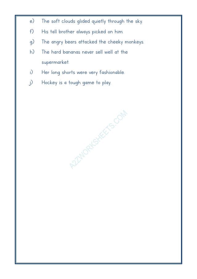 A2ZWorksheets:English-Grammar-English Adjectives Worksheet-13