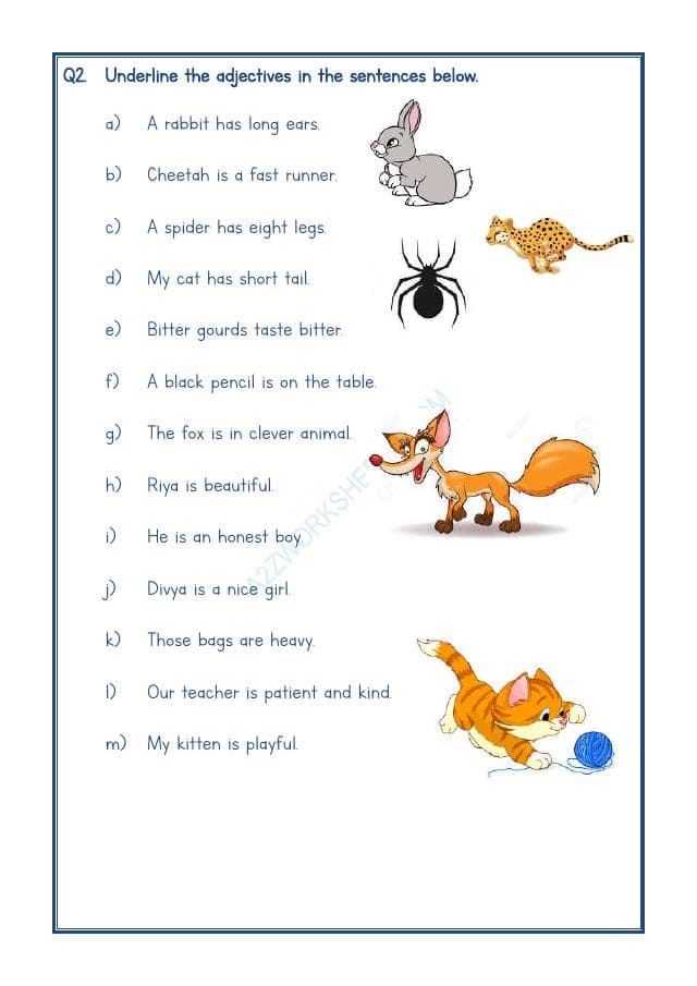 A2ZWorksheets:English-Grammar-English Adjectives Worksheet-15