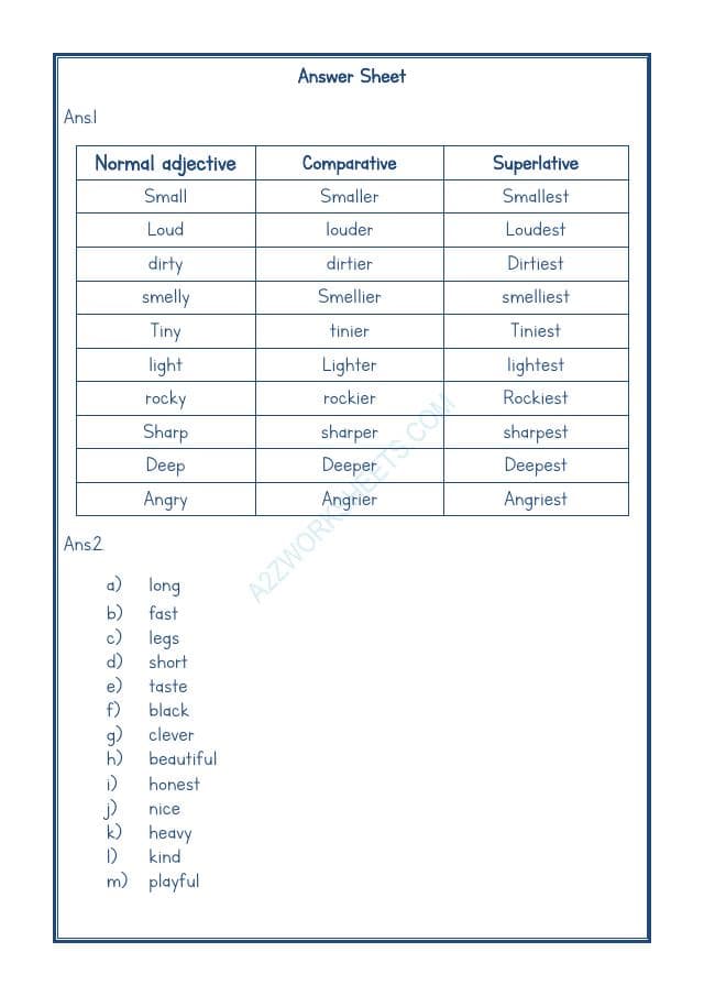 A2ZWorksheets:English-Grammar-English Adjectives Worksheet-15