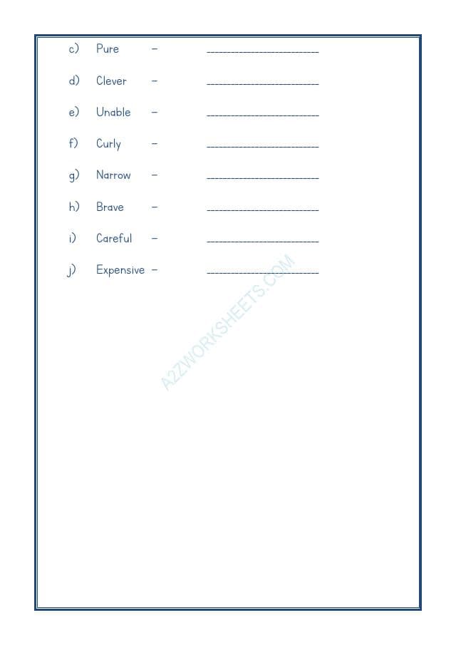 A2ZWorksheets:English-Grammar-English Adjectives Worksheet-03