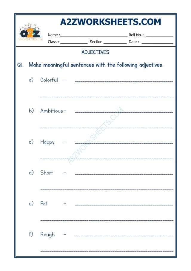 English Adjectives Worksheet-04