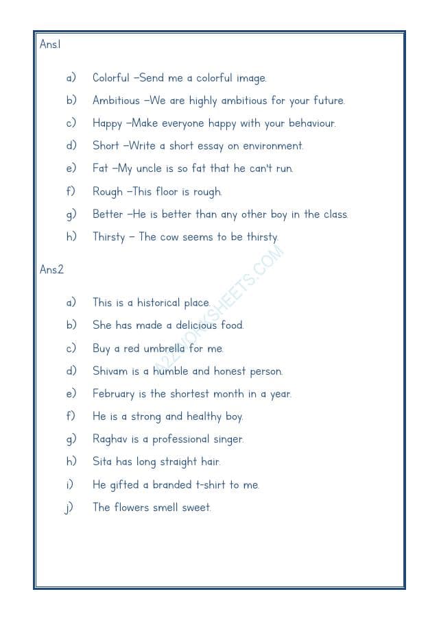 A2ZWorksheets:English-Grammar-English Adjectives Worksheet-04