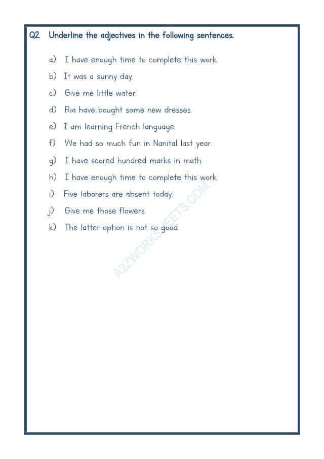 A2ZWorksheets:English-Grammar-English Adjectives Worksheet-05