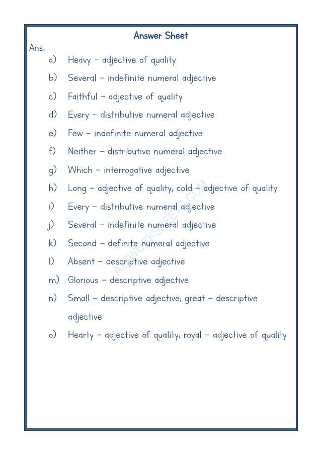 A2ZWorksheets:English-Grammar-English Adjectives Worksheet-11