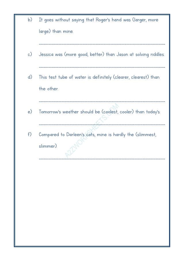 A2ZWorksheets:English-Grammar-English Adjectives Worksheet-12