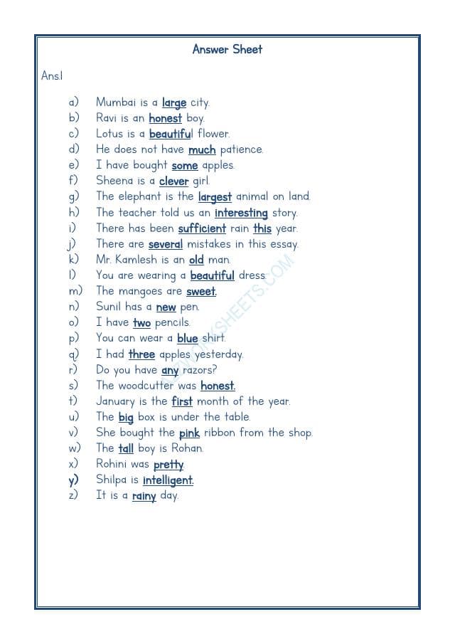 A2ZWorksheets:English-Grammar-English Adjectives Worksheet-03