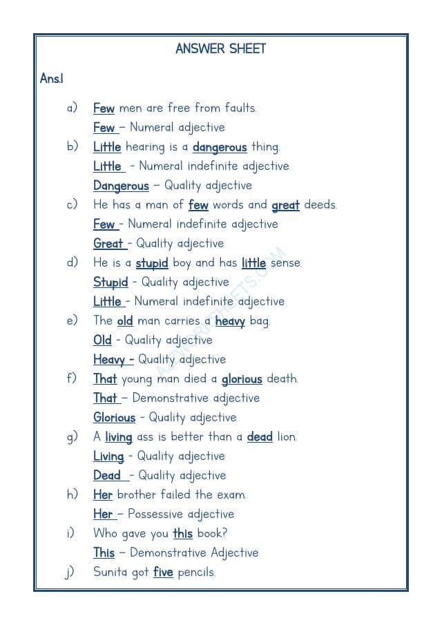 A2ZWorksheets:English-Grammar-English Adjectives Worksheet-04