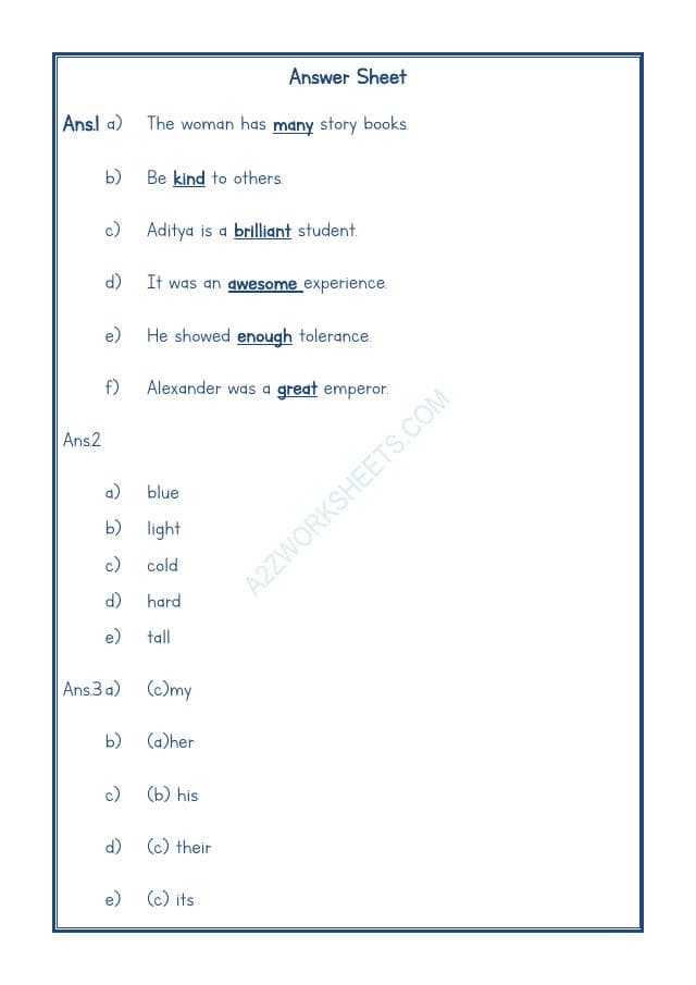 A2ZWorksheets:English-Grammar-English Adjectives Worksheet-05