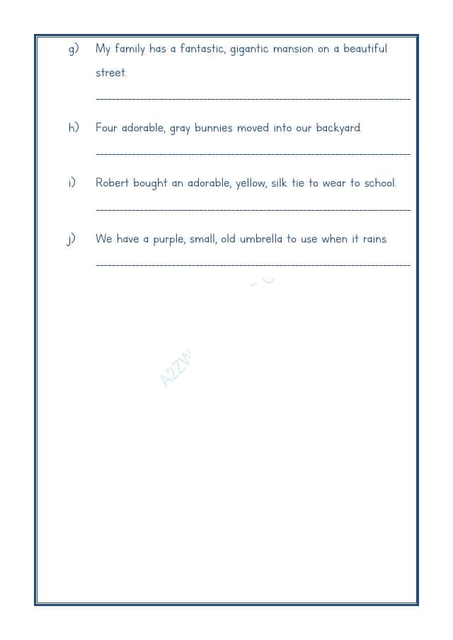A2ZWorksheets:English-Grammar-English Adjectives Worksheet-07