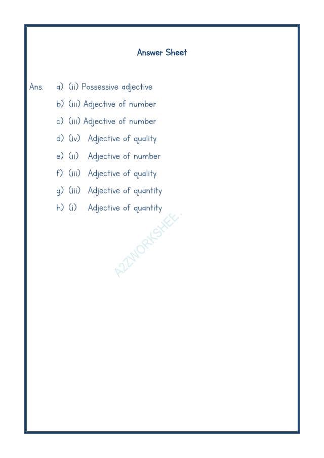 A2ZWorksheets:English-Grammar-English Adjectives Worksheet-10