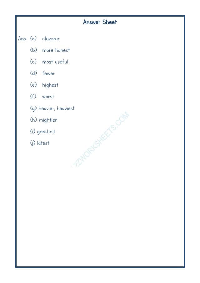 A2ZWorksheets:English-Grammar-English Adjectives Worksheet-12