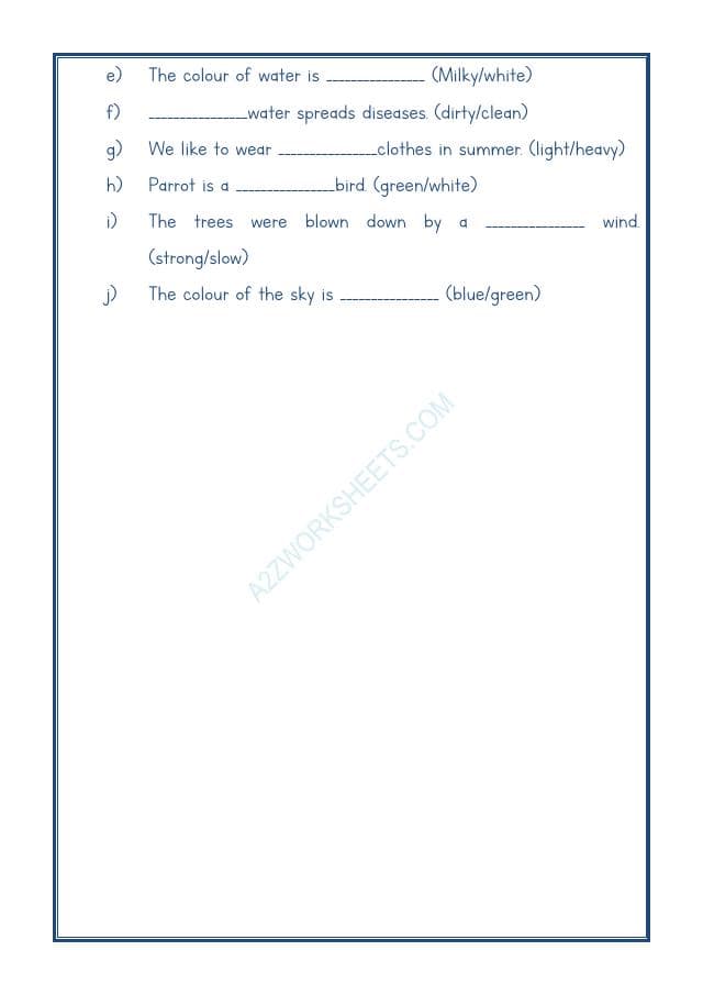A2ZWorksheets:English-Grammar-English Adjectives Worksheet-05